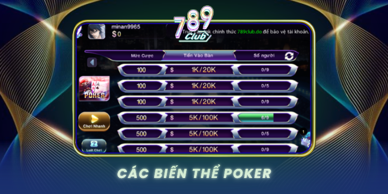 Cac Bien The Poker