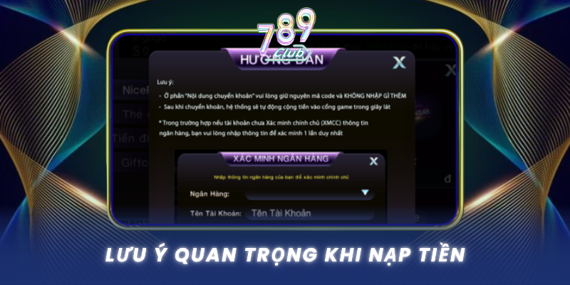 Luu Y Quan Trong Khi Nap Tien