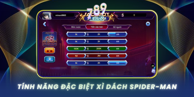 Tinh Nang Dac Biet Xi Dach Spider Man